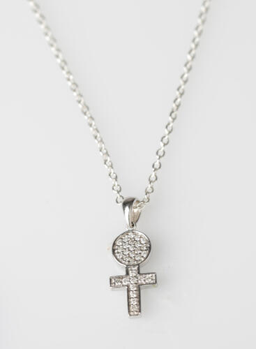 9ct White Gold Diamond Figurine Pendant