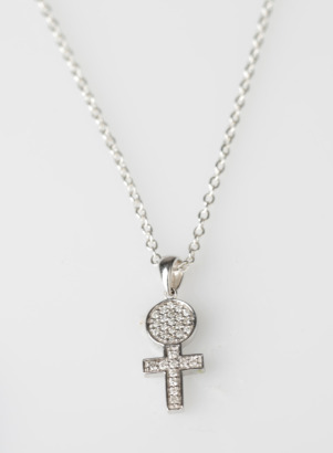 9ct White Gold Diamond Figurine Pendant