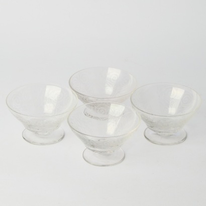 A Set of Four French Crystal Glasses
