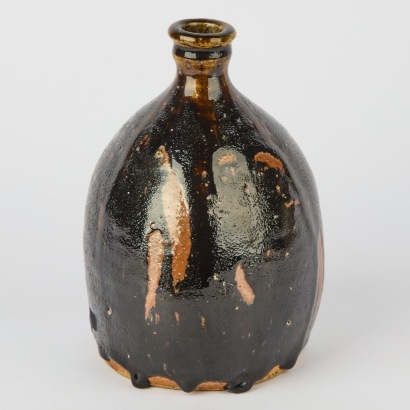 A Barry Brickell Lobed Bottle with Fingerswipe Decoration