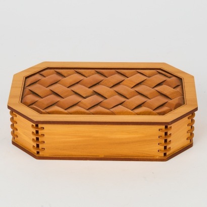 A Hand-carved Kauri and Rimu Box