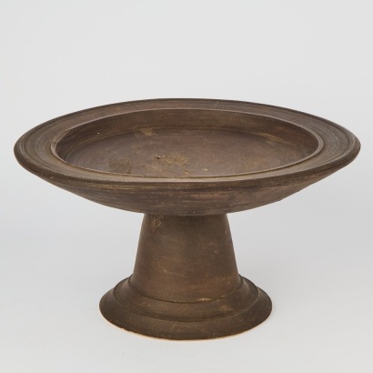 A Wooden Pedestal Platter