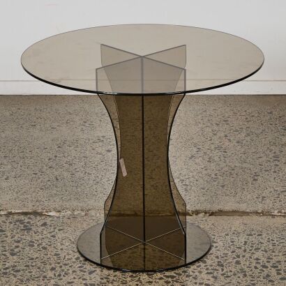 A Round Glass Coffee Table