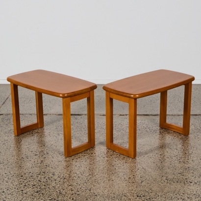A Pair Of Danske Mobler Rimu Side Tables