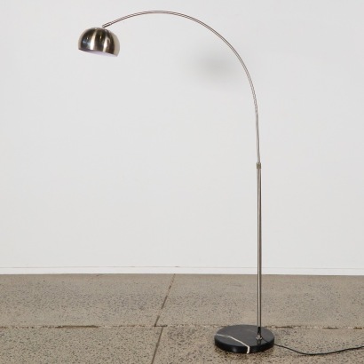 An Arco Style Floor Lamp With Marble Base