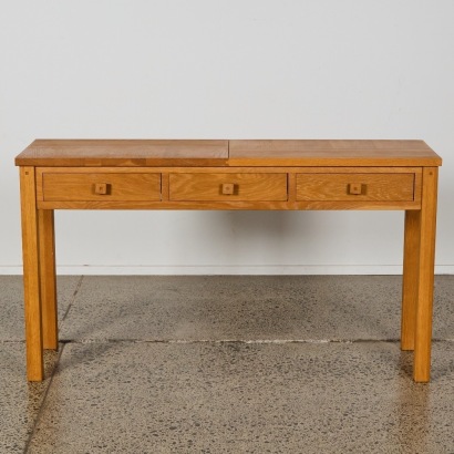 A Solid Oak Console Table