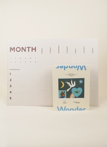 FATHER RABBIT A2 Monthly Planner and Pat Hanley Puzzle Set
