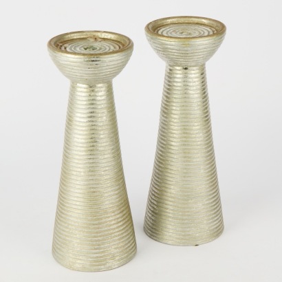 A Pair Of Candle Holders By Gisela Graham