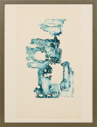 LOUISE HENDERSON Green/Blue Antique Relief