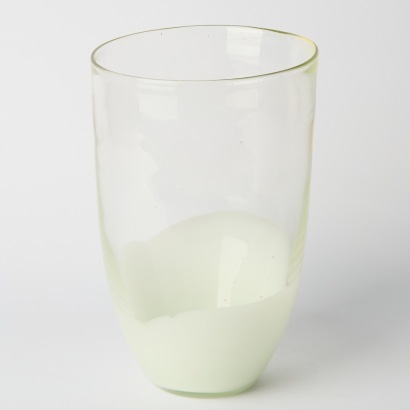 A Handblown White Glass Vase