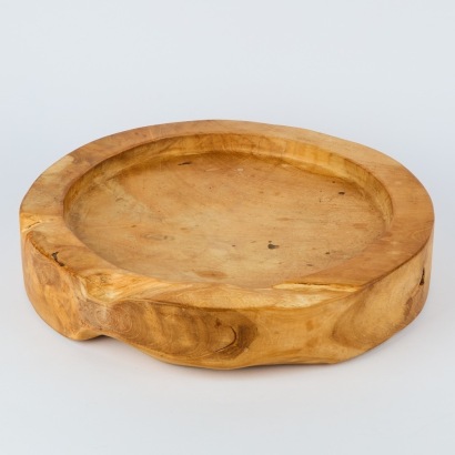 A Handmade Thick Wooden Serving Dish