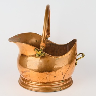 A French Copper Scuttle Bucket