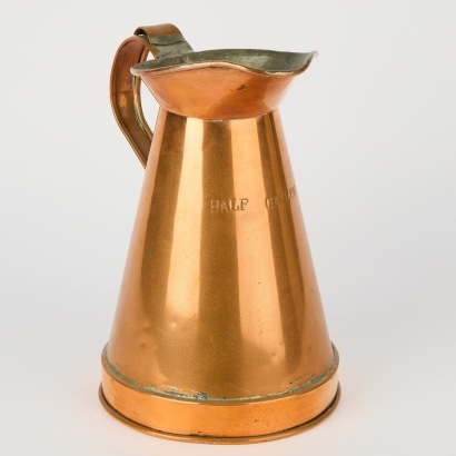 A French Half Gallon Copper Jug