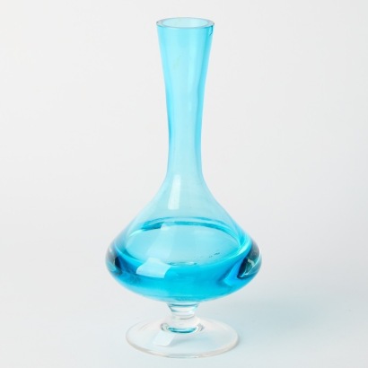 A Vintage Blue Glass Vase