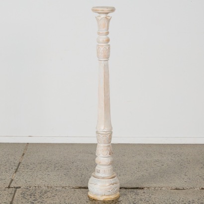 A Large Wooden Candle Pillar