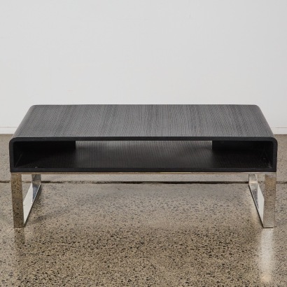 A Modern Design Formed Ebonised Oak Coffee Table