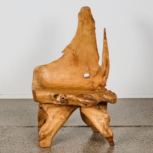 An Organic Freeform Wooden Chair