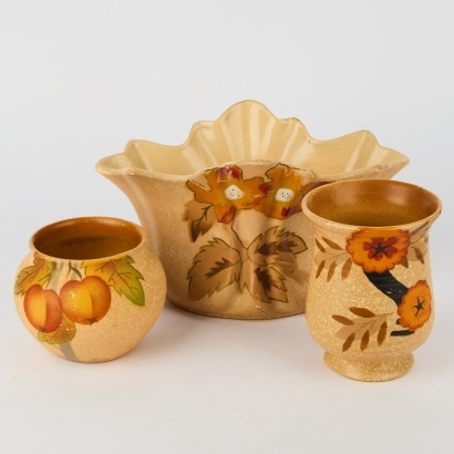 A Group of Three Art Deco Owen Salisbury Vases