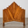 An Art Deco Wooden Fan Fire Screen
