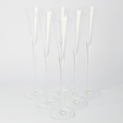 A set of six very tall Champagne Flutes H350mm