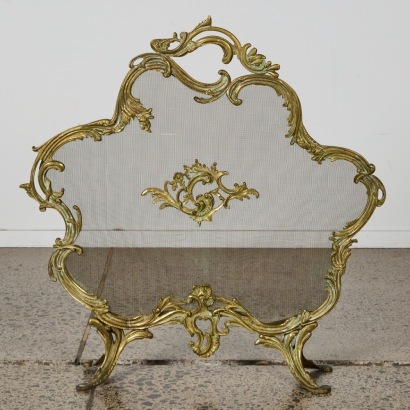 An ornate French Brass Louis XV style Fire Screen