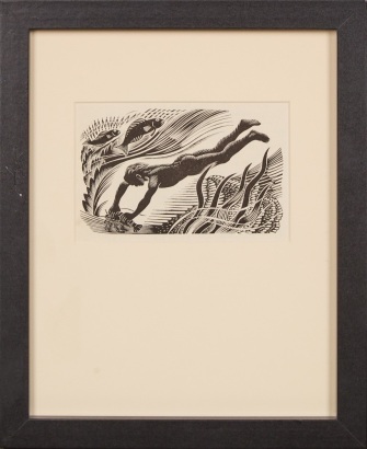 E. MERVYN TAYLOR Crayfish Diver