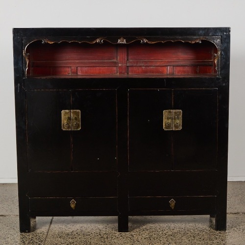 A Chinese Aged Wooden Four-door Cabinet