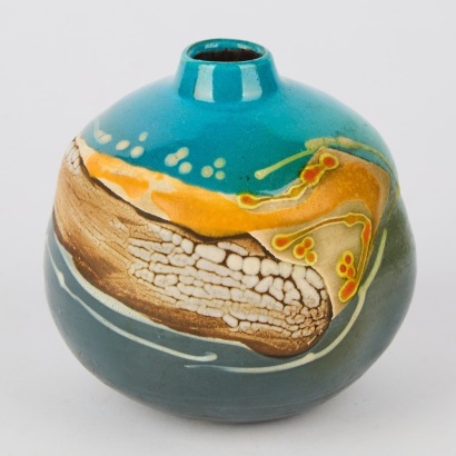 A Barry Ball Vase, Signed and Dated 1989
