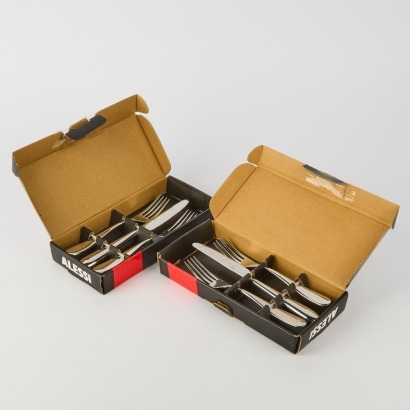 Two Alessi Nuovo Milano Cutlery Sets