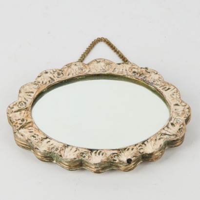 A Vintage Turkish Wedding Mirror Stamped 900