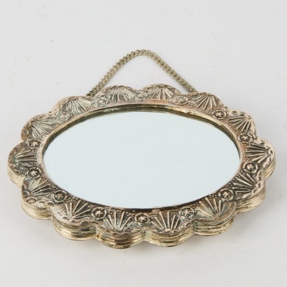 A Vintage Turkish Wedding Mirror Stamped 900