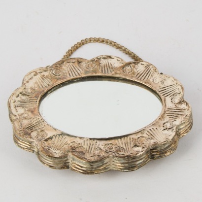 A Vintage Turkish Wedding Mirror Stamped 900