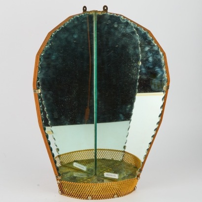 A Retro Beveled Edge Corner Mirror