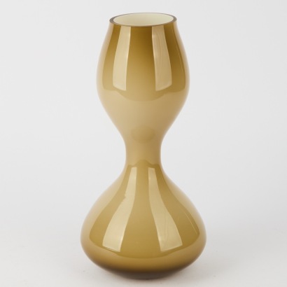 A Holmegaard Cased Glass Gourd Vase