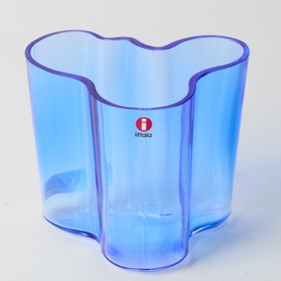 A Blue Savoy Vase by Alvar Alto for Iittala