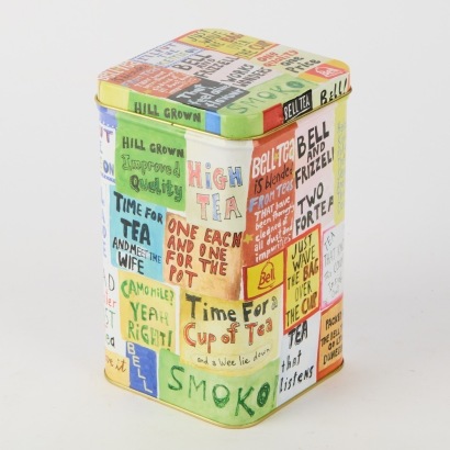 A Tea Caddy by Dick Frizzell for Bell tea