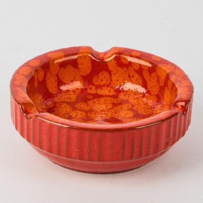 A West German Orange Lava Ashtray