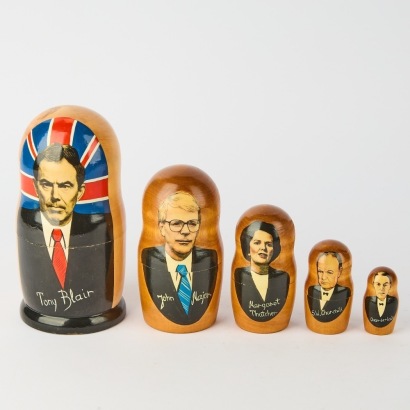 A British Prime Ministers Nested Russian Doll Set