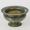 A Bronze Urn with Brass Flower Frog