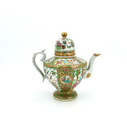 A Chinese Canton Famille Rose Teapot