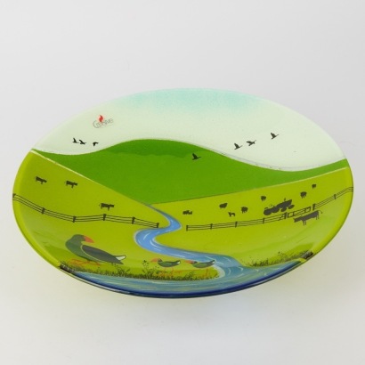 A Cre8ive Glass Pukeko Bowl