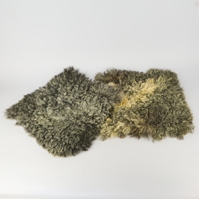 A Pair of Karakul Sheep Hide Cushion Covers