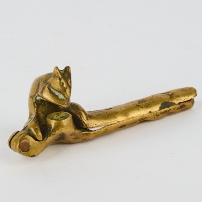 A Vintage Brass Squirrel Nutcracker