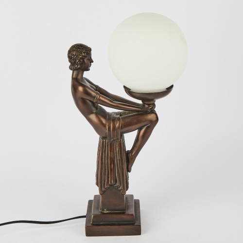 A Crosa Art Deco Style Lamp