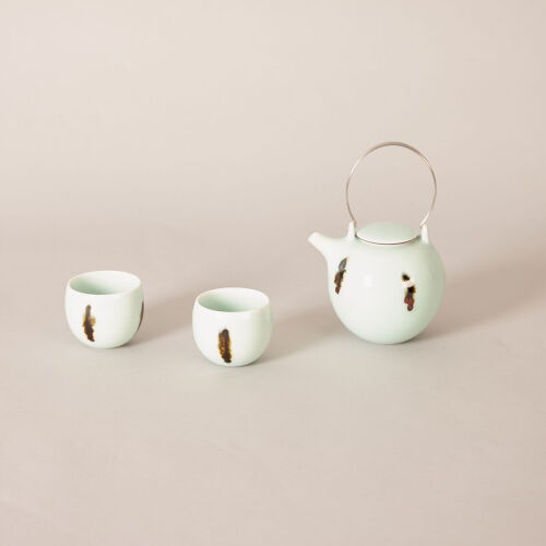 A Chinese Celadon Tea Set - 3 Pieces