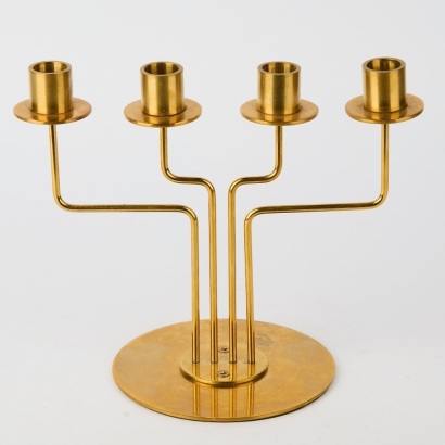 A Modern Brass Candelabra