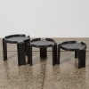 A Trio of Black Nesting Tables by Giotto Stoppino for Kartell