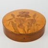 An Antique Wood Marquetry Iris's Keepsake Box