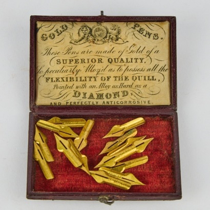 A Collection of Vintage Gold Coloured Nibs