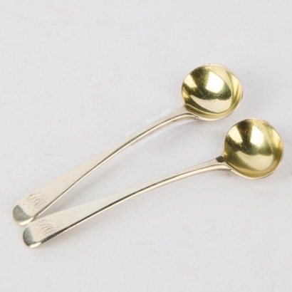 A Pair of Small Sterling Silver Sppons